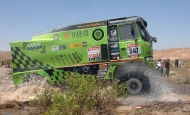 Tatra trucks at the finish line of the 2012 Dakar Rally