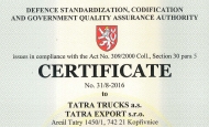 TATRA EXPORT Ltd. defended the certificate AQAP 2110